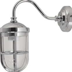 New Laura Suardi Klassische Wandleuchte FIRENZE Chrom Maritim IP43