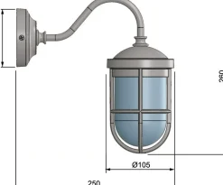 New Laura Suardi Klassische Wandleuchte FIRENZE Chrom Maritim IP43