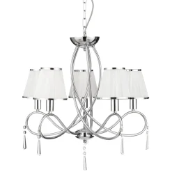 Searchlight Klassischer Pendelleuchte verchromt* Hängelampen|Stofflampen