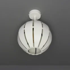 Discount Sigma Kleine Deckenlampe Globus Weiß rund Modern