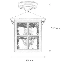 Elstead Kleine Deckenleuchte HAROLD außen Schwarz Rustikal* Rustikale Lampen|Vintage Lampen