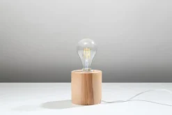 Sale Sollux Kleine Holzlampe rund Ø10cm H:10cm für E27 dekorativ
