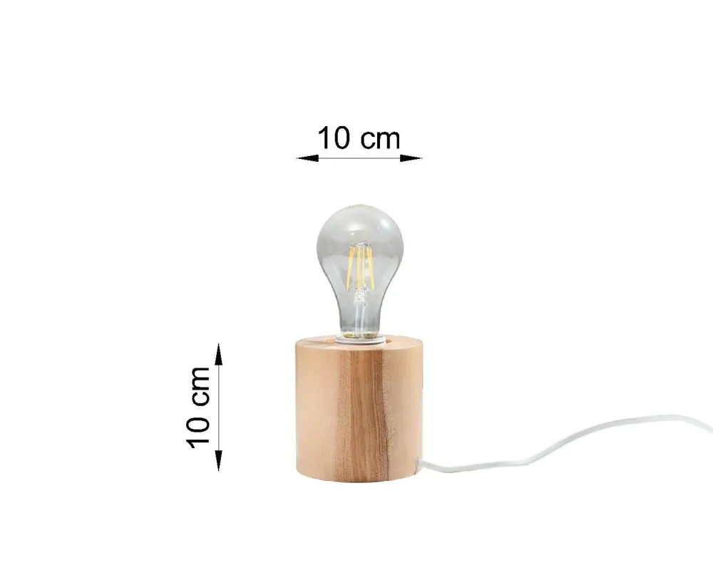 Sale Sollux Kleine Holzlampe rund Ø10cm H:10cm für E27 dekorativ