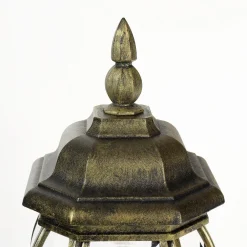 Easylight Kleine Sockel Steh Lampe für außen Gold Antik 50,5cm* Rustikale Lampen|Wegeleuchten