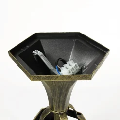 Easylight Kleine Sockel Steh Lampe für außen Gold Antik 50,5cm* Rustikale Lampen|Wegeleuchten