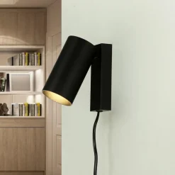 Easylight Kleine Spot Lampe mit Schalter Kabel Schwarz GU10* Moderne Lampen|Küchenlampen