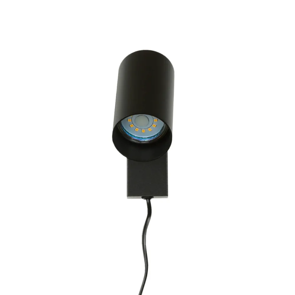 Easylight Kleine Spot Lampe mit Schalter Kabel Schwarz GU10* Moderne Lampen|Küchenlampen