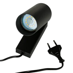 Easylight Kleine Spot Lampe mit Schalter Kabel Schwarz GU10* Moderne Lampen|Küchenlampen
