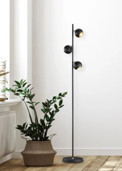 Trio Reality Kleine Stehlampe Metall G9 155 cm hoch in Schwarz Gold* Wohnzimmerlampen|Metall Lampen