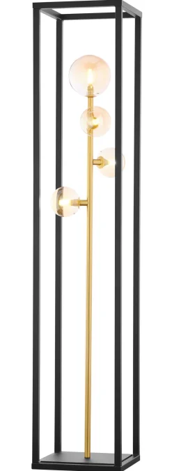 Jupiter Kleine Stehlampe Metall Glas 150 cm G9 4-flammig Modern* Bürolampen|Kugellampen