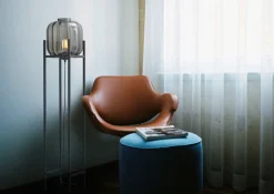 Masterlight Kleine Stehleuchte Glas Metall 138 cm Schwarz E27* Glaslampen|Stehlampen