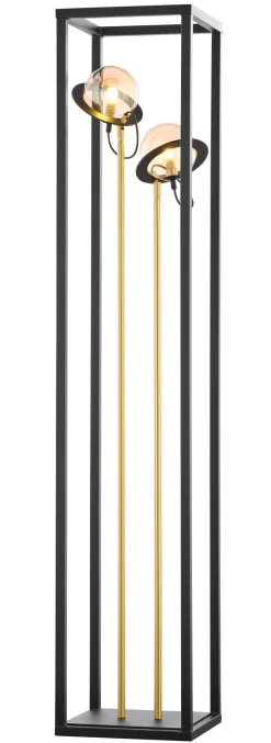 Best Jupiter Kleine Stehleuchte Metall Glas 150 cm G9 2-flammig Modern