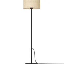 Discount Luminex Kleine Stehleuchte Schwarz Natur 150 cm Rattan Metall