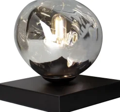 Clearance Eco-Light Kleine Tischlampe E14 Schwarz Silber 17,5 cm dekorativ