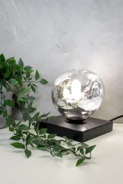 Clearance Eco-Light Kleine Tischlampe E14 Schwarz Silber 17,5 cm dekorativ