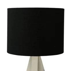 Discount Trio Reality Kleine Tischlampe Holz Stoff H:31cm Ø17cm modern