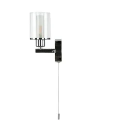 Nowodvorski Kleine Wandlampe mit Schalter Glasschirm IP44 H:17cm* Wandleuchten|Flurlampen