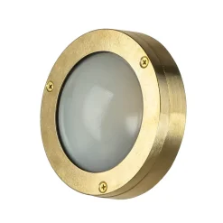 Lido Kleine Wandleuchte AGIA Messing Maritim Ø14cm IP64* Außenwandleuchten|Rustikale Lampen