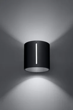 Discount Sollux Kleine Wandleuchte Schwarz 10 cm Up Down Metall G9