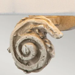 Sale Elstead Kleine Wandleuchte Stoff H: 25,4 cm Creme Weiß