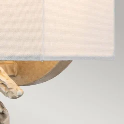 Sale Elstead Kleine Wandleuchte Stoff H: 25,4 cm Creme Weiß