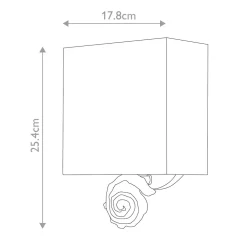 Sale Elstead Kleine Wandleuchte Stoff H: 25,4 cm Creme Weiß