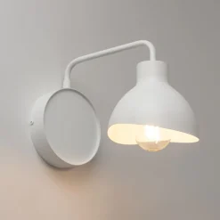 Sale Sigma Kleine Wandleuchte Weiß Metall dekorativ E27 B:14,5 cm