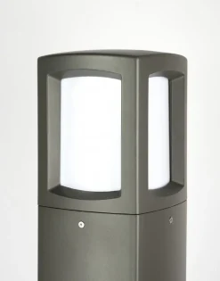 SU-MA Kleine Wegeleuchte Dunkelgrau Aluminium E27 IP65 100 cm* Metall Lampen|Wegeleuchten
