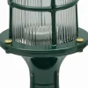 Discount Lido Kleine Wegeleuchte Messing Glas 28 cm hoch IP54 Grün Maritim