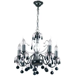 Glasberg Kleiner Kronleuchter Metall Ø45cm Esstisch ALEA* Hängelampen|Esszimmer Lampen