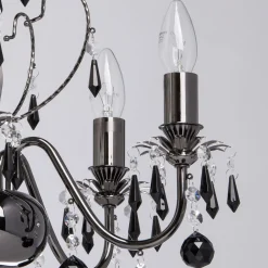 Glasberg Kleiner Kronleuchter Metall Ø45cm Esstisch ALEA* Hängelampen|Esszimmer Lampen