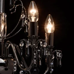 Glasberg Kleiner Kronleuchter Metall Ø45cm Esstisch ALEA* Hängelampen|Esszimmer Lampen