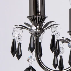 Glasberg Kleiner Kronleuchter Metall Ø45cm Esstisch ALEA* Hängelampen|Esszimmer Lampen