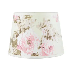 Duolla Kleiner Lampenschirm Tischlampe Stoff Blumen E14* Lampenschirme