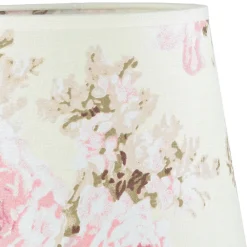 Duolla Kleiner Lampenschirm Tischlampe Stoff Blumen E14* Lampenschirme