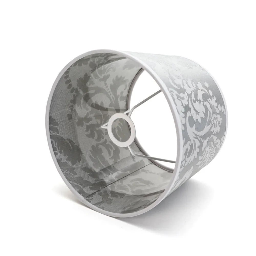 New Duolla Kleiner Lampenschirm Tischleuchte Stoff Silber