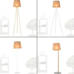 Best Duolla Konischer Lampenschirm WILLOW Stoff Stehlampe E27