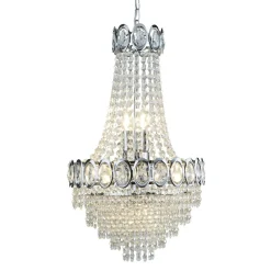 Searchlight Kristall Kronleuchter Ø 38 cm H: max. 128 cm verstellbar* Hängelampen|Wohnzimmerlampen