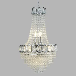 Searchlight Kristall Kronleuchter Ø 38 cm H: max. 128 cm verstellbar* Hängelampen|Wohnzimmerlampen