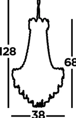 Searchlight Kristall Kronleuchter Ø 38 cm H: max. 128 cm verstellbar* Hängelampen|Wohnzimmerlampen