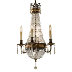 Elstead Kristall Kronleuchter Antik Braun Esszimmer Wohnzimmer* Designerlampen|Kristalllampen