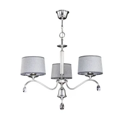 Jupiter Kronleuchter AELUA Chrom Grau Ø74cm 3xE27 Esstisch* Hängelampen|Esszimmer Lampen