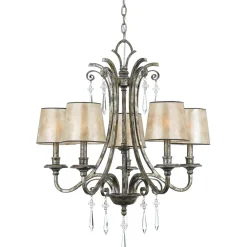 Elstead Kronleuchter ANABELL 6 Blattgold Lampe 5-armig* Hängelampen|Esszimmer Lampen