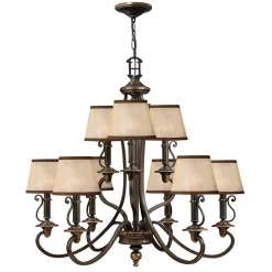 Elstead Kronleuchter ANABELL 9 Bronze Ø71cm kürzbar Lampe* Designerlampen|Rustikale Lampen