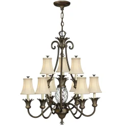 Elstead Kronleuchter ANABELL 8 Bronze Ø84cm kürzbar Lampe* Designerlampen|Stofflampen