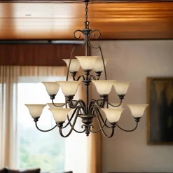 Elstead Kronleuchter ANABELL Ø1,2m rustikales Design groß* Rustikale Lampen|Designerlampen