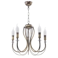 Jupiter Kronleuchter AREGUND in Messing antik 5xE14 Ø48cm* Hängelampen|Esszimmer Lampen