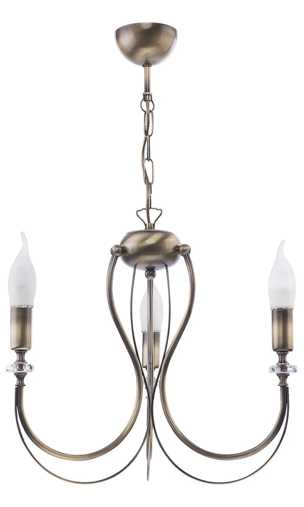 Jupiter Kronleuchter AREGUND in Messing antik 3xE14 Ø48cm* Hängelampen|Kronleuchter