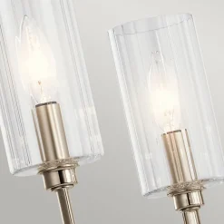 Hot Elstead Kronleuchter Art Déco Metall Glas B: 68,6 cm H: max. 169,8 cm