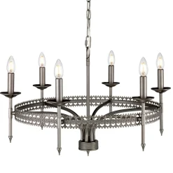 Discount Elstead Kronleuchter aus Metall in Eisen Rustikal Ø72cm